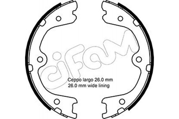 Cifam Σετ Σιαγόνων φρένων, Χειρόφρενο - 153-298 Cifam Σετ Σιαγόνων φρένων, Χειρόφρενο - 153-298