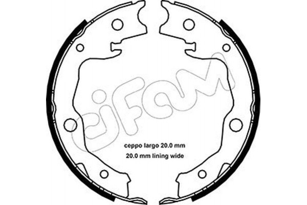 Cifam Σετ Σιαγόνων φρένων, Χειρόφρενο - 153-450 Cifam Σετ Σιαγόνων φρένων, Χειρόφρενο - 153-450