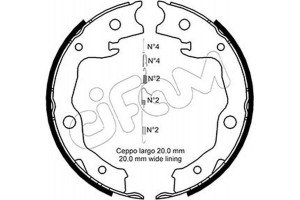 Cifam Σετ Σιαγόνων φρένων, Χειρόφρενο - 153-450K