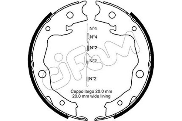 Cifam Σετ Σιαγόνων φρένων, Χειρόφρενο - 153-450K