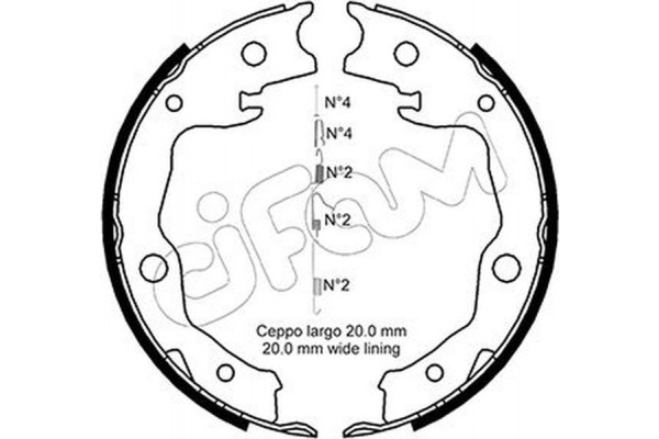 Cifam Σετ Σιαγόνων φρένων, Χειρόφρενο - 153-450K Cifam Σετ Σιαγόνων φρένων, Χειρόφρενο - 153-450K