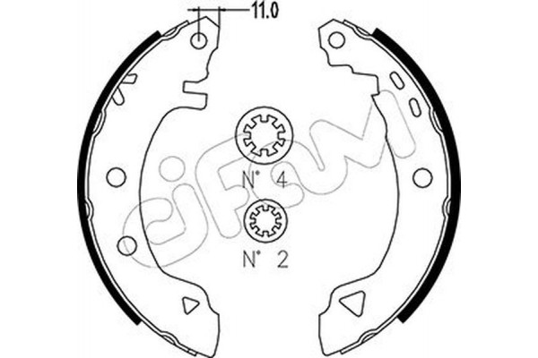 Cifam Σετ Σιαγόνων Φρένων - 153-002