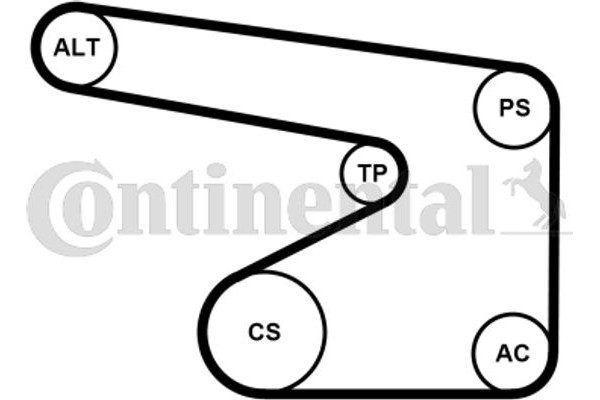 Continental Ctam Αντλία Νερού + Σετ Ιμάντων poly-V - 5PK1355WP2