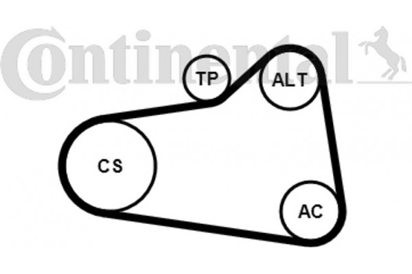 Continental Ctam Αντλία Νερού + Σετ Ιμάντων poly-V - 6PK905 Extra WP1