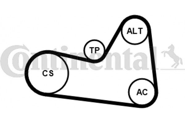 Continental Ctam Σετ Ιμάντων poly-V - 6PK1026K1