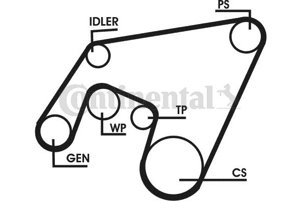 Continental Ctam Σετ Ιμάντων poly-V - 6PK2196D1