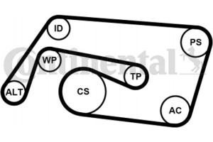 Continental Ctam Σετ Ιμάντων poly-V - 6PK2260K2