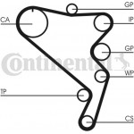 Continental Ctam Σετ Οδοντωτού Ιμάντα - CT1120K1