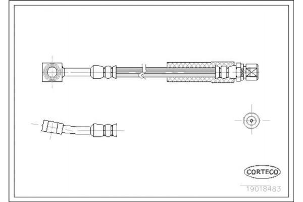 Corteco Ελαστικός Σωλήνας Φρένων - 19018483 Corteco Ελαστικός Σωλήνας Φρένων - 19018483