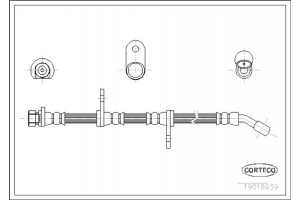 Corteco Ελαστικός Σωλήνας Φρένων - 19018939