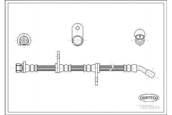 Corteco Ελαστικός Σωλήνας Φρένων - 19018939 Corteco Ελαστικός Σωλήνας Φρένων - 19018939