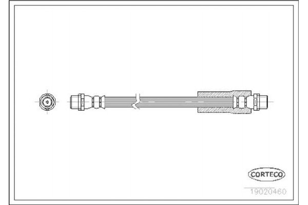 Corteco Ελαστικός Σωλήνας Φρένων - 19020460