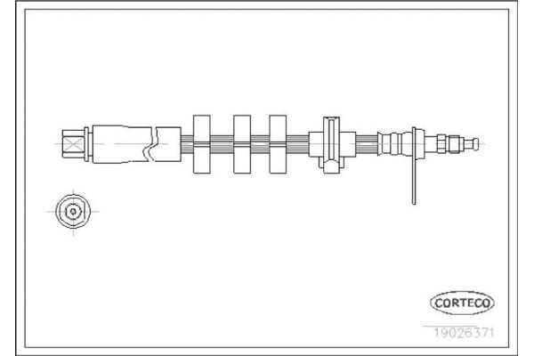 Corteco Ελαστικός Σωλήνας Φρένων - 19026371 Corteco Ελαστικός Σωλήνας Φρένων - 19026371