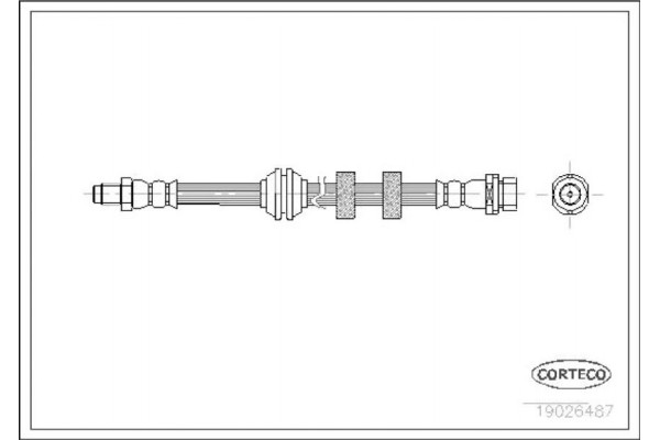Corteco Ελαστικός Σωλήνας Φρένων - 19026487 Corteco Ελαστικός Σωλήνας Φρένων - 19026487