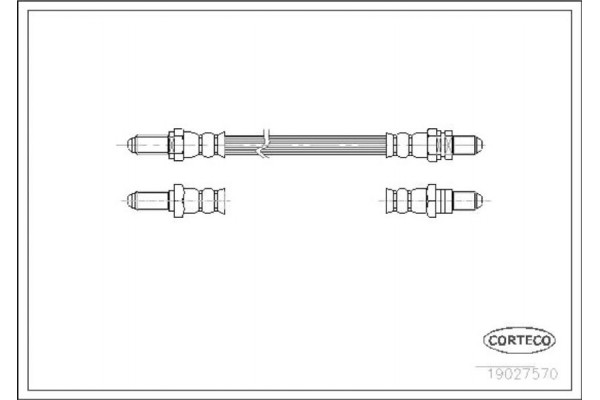 Corteco Ελαστικός Σωλήνας Φρένων - 19027570 Corteco Ελαστικός Σωλήνας Φρένων - 19027570