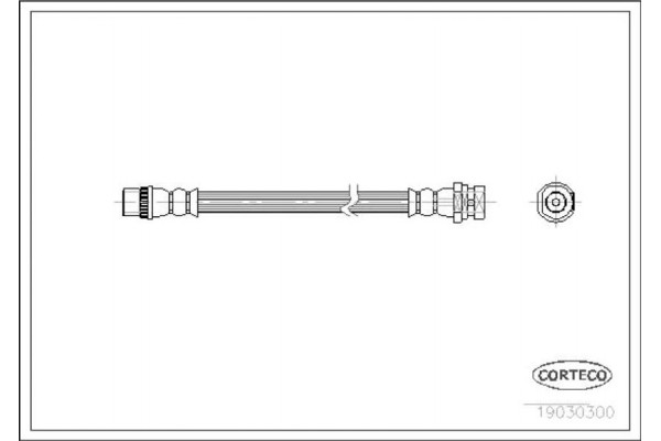Corteco Ελαστικός Σωλήνας Φρένων - 19030300 Corteco Ελαστικός Σωλήνας Φρένων - 19030300