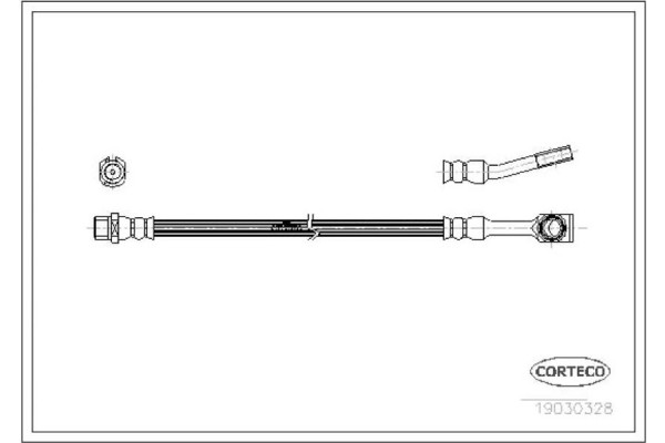 Corteco Ελαστικός Σωλήνας Φρένων - 19030328 Corteco Ελαστικός Σωλήνας Φρένων - 19030328
