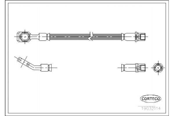Corteco Ελαστικός Σωλήνας Φρένων - 19032114 Corteco Ελαστικός Σωλήνας Φρένων - 19032114