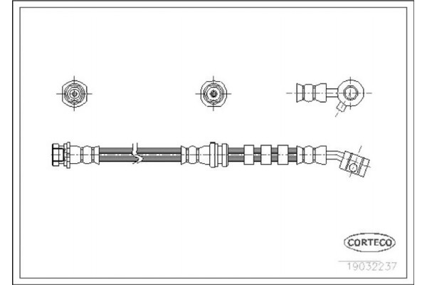Corteco Ελαστικός Σωλήνας Φρένων - 19032237 Corteco Ελαστικός Σωλήνας Φρένων - 19032237