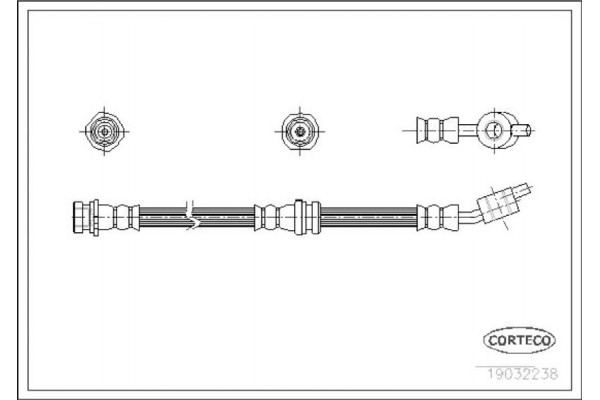 Corteco Ελαστικός Σωλήνας Φρένων - 19032238 Corteco Ελαστικός Σωλήνας Φρένων - 19032238