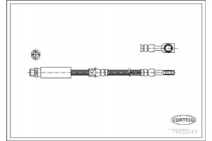 Corteco Ελαστικός Σωλήνας Φρένων - 19032243