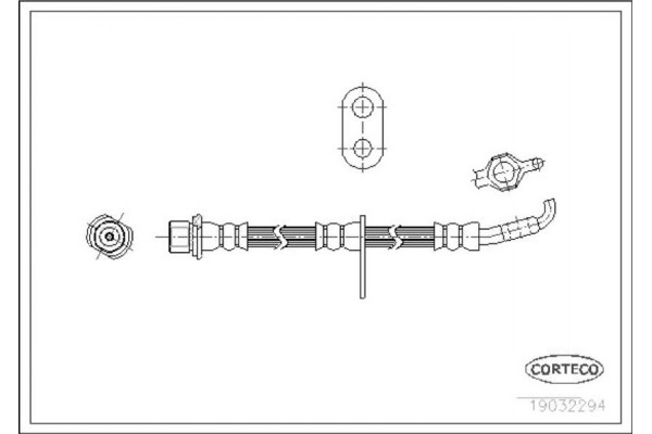 Corteco Ελαστικός Σωλήνας Φρένων - 19032294 Corteco Ελαστικός Σωλήνας Φρένων - 19032294