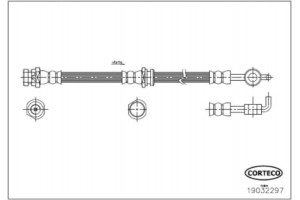 Corteco Ελαστικός Σωλήνας Φρένων - 19032297