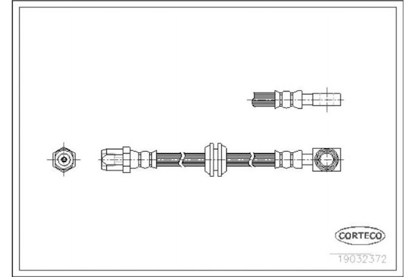 Corteco Ελαστικός Σωλήνας Φρένων - 19032372 Corteco Ελαστικός Σωλήνας Φρένων - 19032372