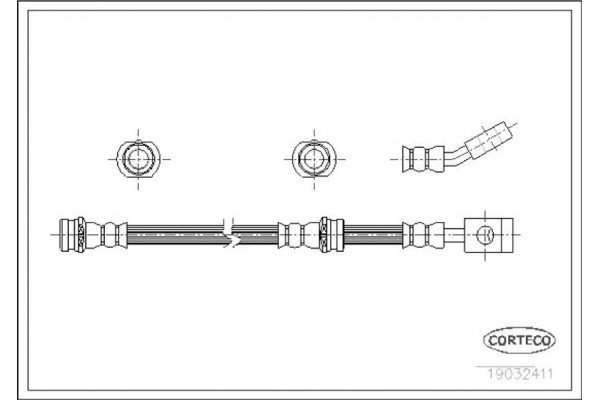 Corteco Ελαστικός Σωλήνας Φρένων - 19032411 Corteco Ελαστικός Σωλήνας Φρένων - 19032411