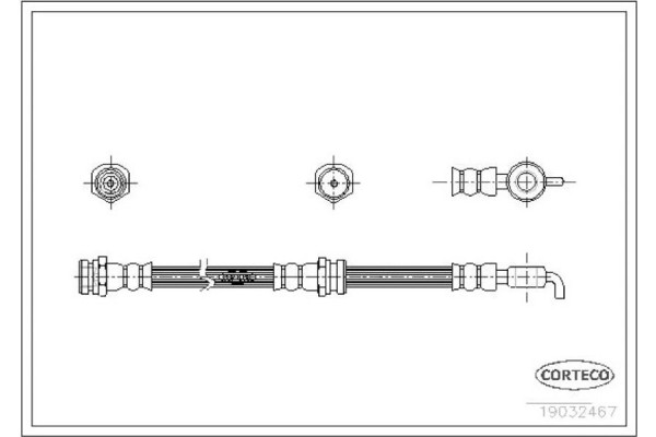 Corteco Ελαστικός Σωλήνας Φρένων - 19032467 Corteco Ελαστικός Σωλήνας Φρένων - 19032467