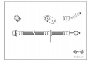 Corteco Ελαστικός Σωλήνας Φρένων - 19032514