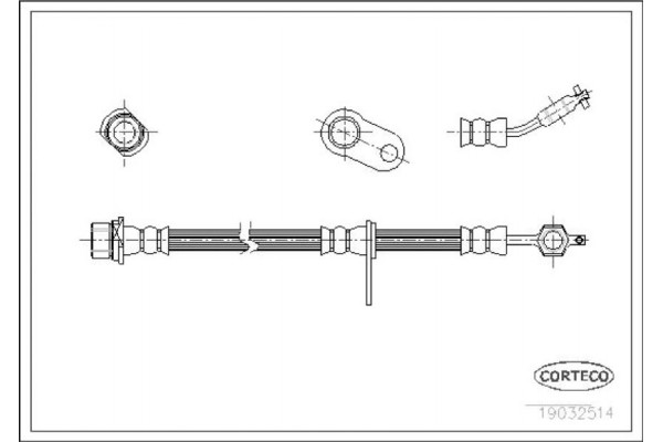 Corteco Ελαστικός Σωλήνας Φρένων - 19032514 Corteco Ελαστικός Σωλήνας Φρένων - 19032514