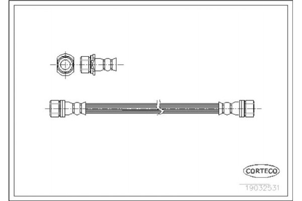 Corteco Ελαστικός Σωλήνας Φρένων - 19032531 Corteco Ελαστικός Σωλήνας Φρένων - 19032531
