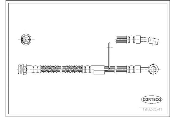 Corteco Ελαστικός Σωλήνας Φρένων - 19032541 Corteco Ελαστικός Σωλήνας Φρένων - 19032541