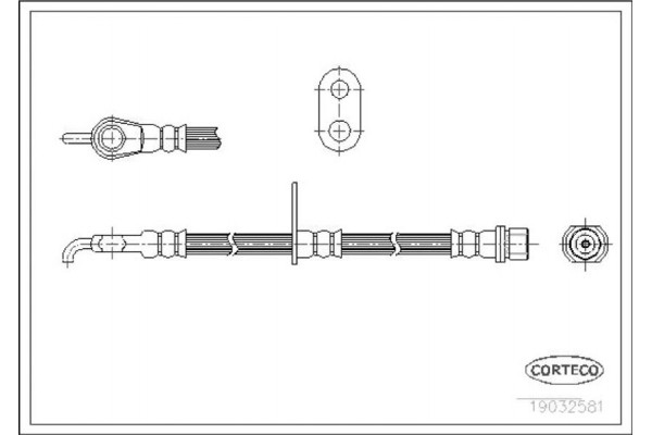 Corteco Ελαστικός Σωλήνας Φρένων - 19032581 Corteco Ελαστικός Σωλήνας Φρένων - 19032581