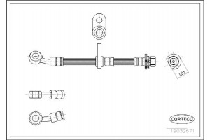 Corteco Ελαστικός Σωλήνας Φρένων - 19032671
