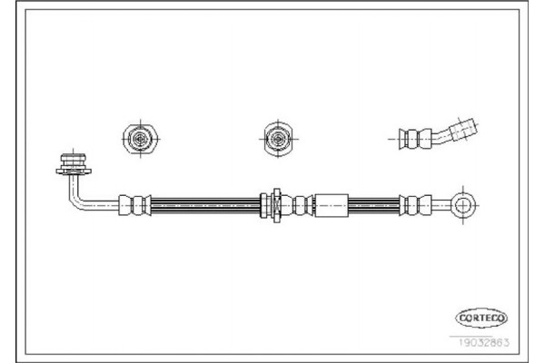 Corteco Ελαστικός Σωλήνας Φρένων - 19032863 Corteco Ελαστικός Σωλήνας Φρένων - 19032863