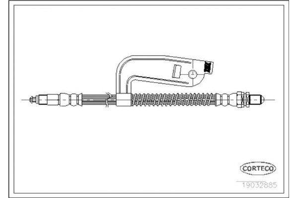 Corteco Ελαστικός Σωλήνας Φρένων - 19032885