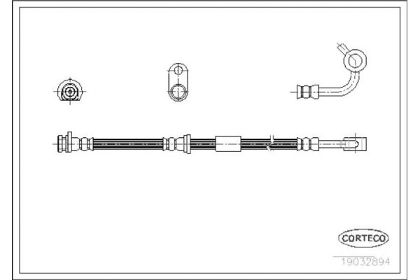 Corteco Ελαστικός Σωλήνας Φρένων - 19032894