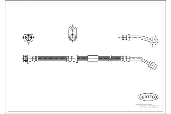 Corteco Ελαστικός Σωλήνας Φρένων - 19032897