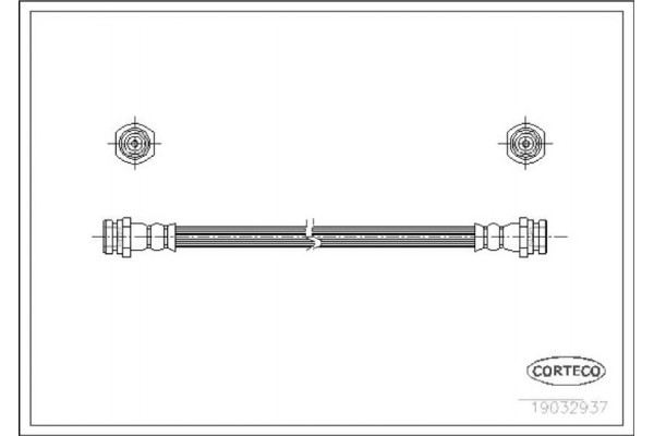 Corteco Ελαστικός Σωλήνας Φρένων - 19032937