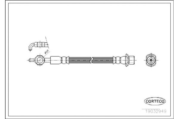 Corteco Ελαστικός Σωλήνας Φρένων - 19032949 Corteco Ελαστικός Σωλήνας Φρένων - 19032949