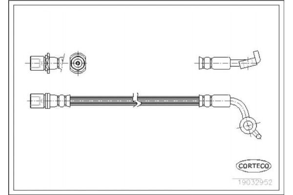 Corteco Ελαστικός Σωλήνας Φρένων - 19032952 Corteco Ελαστικός Σωλήνας Φρένων - 19032952