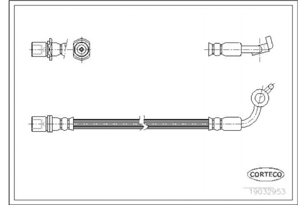 Corteco Ελαστικός Σωλήνας Φρένων - 19032953