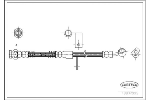 Corteco Ελαστικός Σωλήνας Φρένων - 19032995