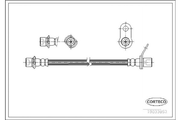 Corteco Ελαστικός Σωλήνας Φρένων - 19033052 Corteco Ελαστικός Σωλήνας Φρένων - 19033052