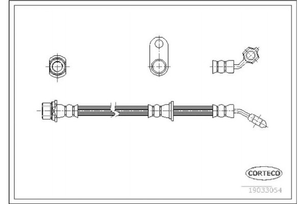 Corteco Ελαστικός Σωλήνας Φρένων - 19033054 Corteco Ελαστικός Σωλήνας Φρένων - 19033054