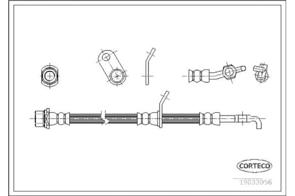 Corteco Ελαστικός Σωλήνας Φρένων - 19033056 Corteco Ελαστικός Σωλήνας Φρένων - 19033056