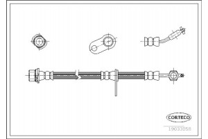 Corteco Ελαστικός Σωλήνας Φρένων - 19033058
