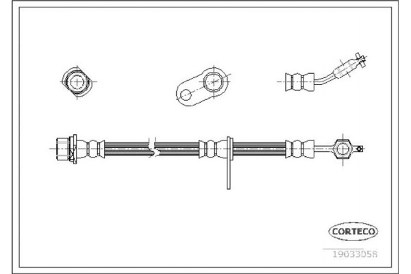 Corteco Ελαστικός Σωλήνας Φρένων - 19033058 Corteco Ελαστικός Σωλήνας Φρένων - 19033058
